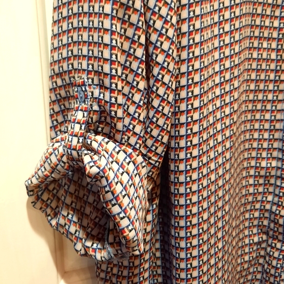 Roz&Ali Multicolored Button Down Lightweight Polyester Blouse size 3X - Picture 5 of 11